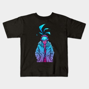 Cyan - blank Kids T-Shirt